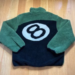 Stussy 8 Ball reversible sherpa jacket